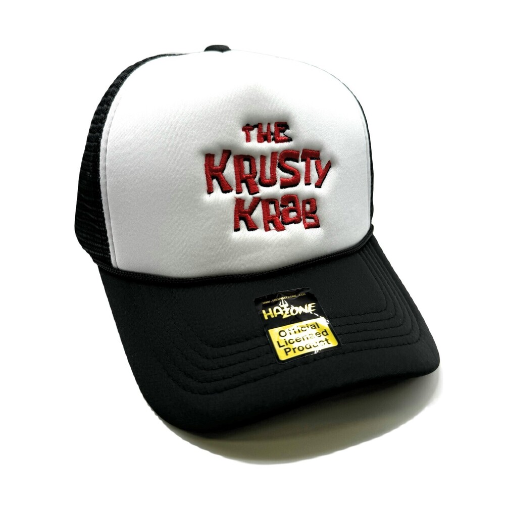The Krusty Krab Mesh Trucker Snapback (White/Black)